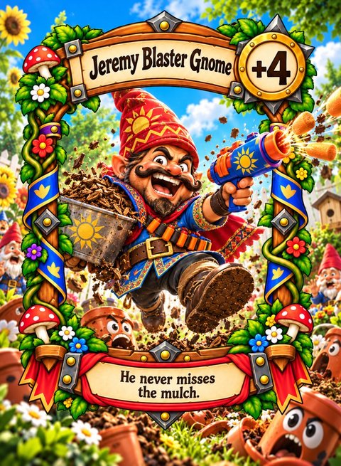 Jeremy Blaster Gnome example card